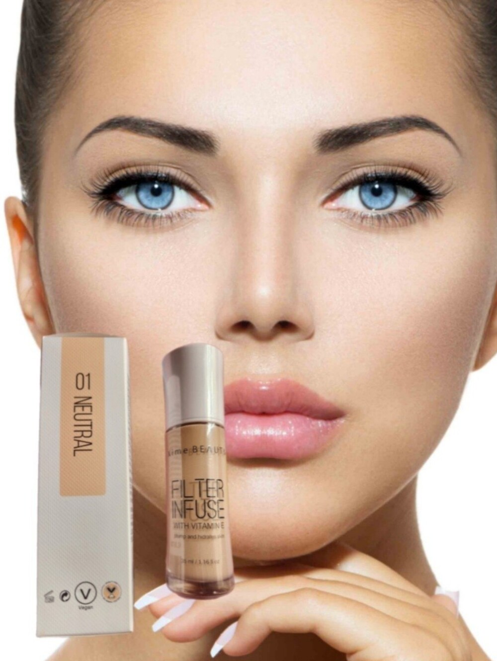 Filter Infuse foundation in shade 01 Neutral fair skin tones neutral